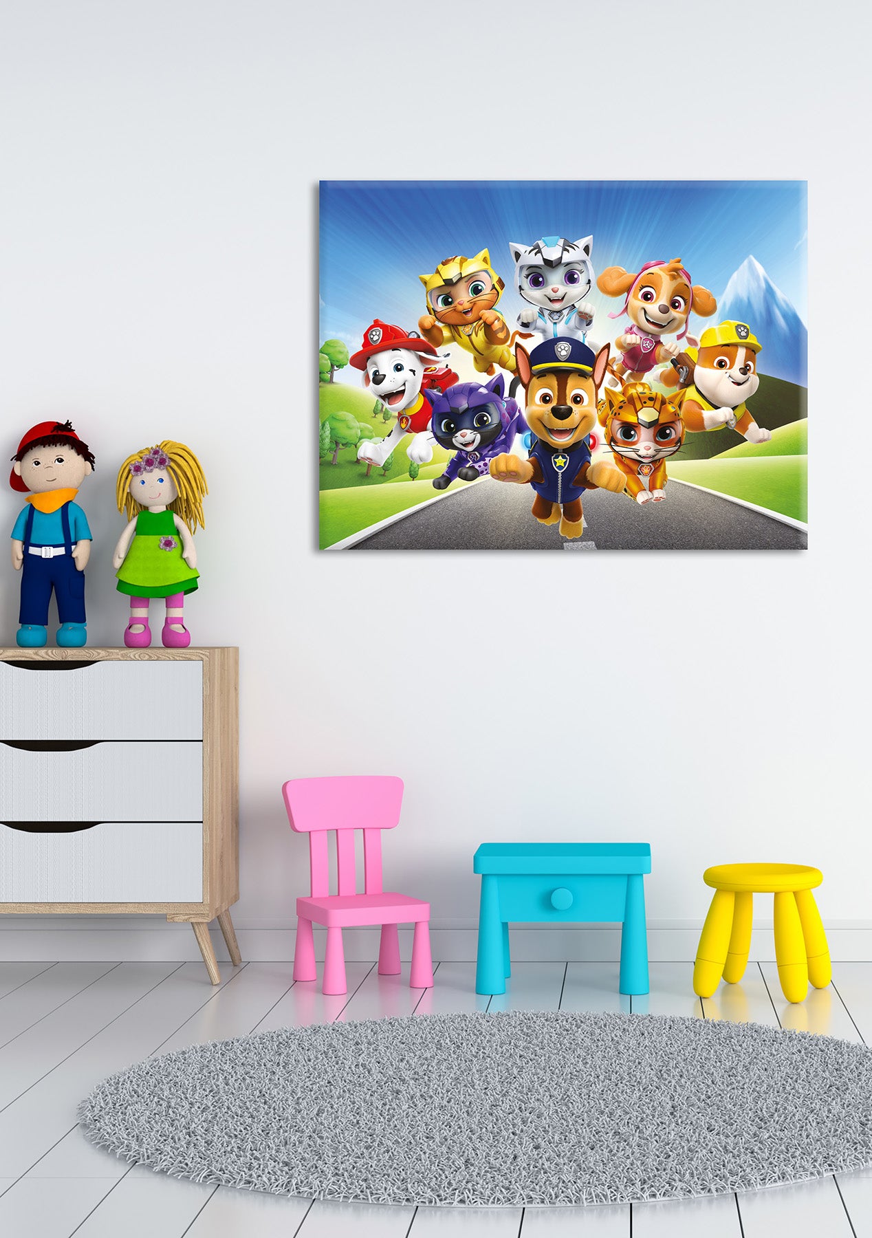 Wandbild CAT PACK PAW PATROL 46x61 cm – Leinwandbild Keilrahmen Deko modern - Ambiente 2