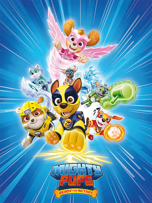 Wandbild MIGHTY PUPS PAW PATROL 46x61 cm – Leinwandbild Keilrahmen Deko modern