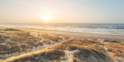Wandbild STRAND SONNENUNTERGANG 50x100 cm – Leinwandbild Keilrahmen Deko modern