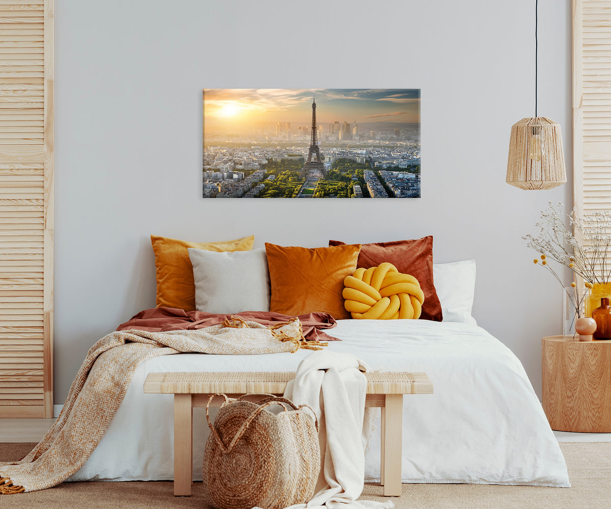 Wandbild EIFFELTURM PARIS 50x100 cm – Leinwandbild Keilrahmen Deko modern - Ambiente 2