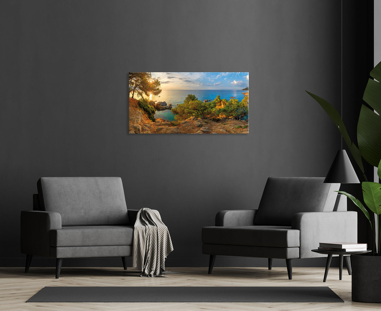 Wandbild COSTA BRAVA SPANIEN 50x100 cm – Leinwandbild Keilrahmen Deko modern - Ambiente 1