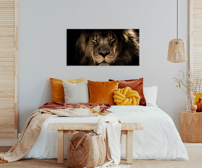 Wandbild LÖWE 50x100 cm – Leinwandbild Keilrahmen Deko modern - Ambiente 2