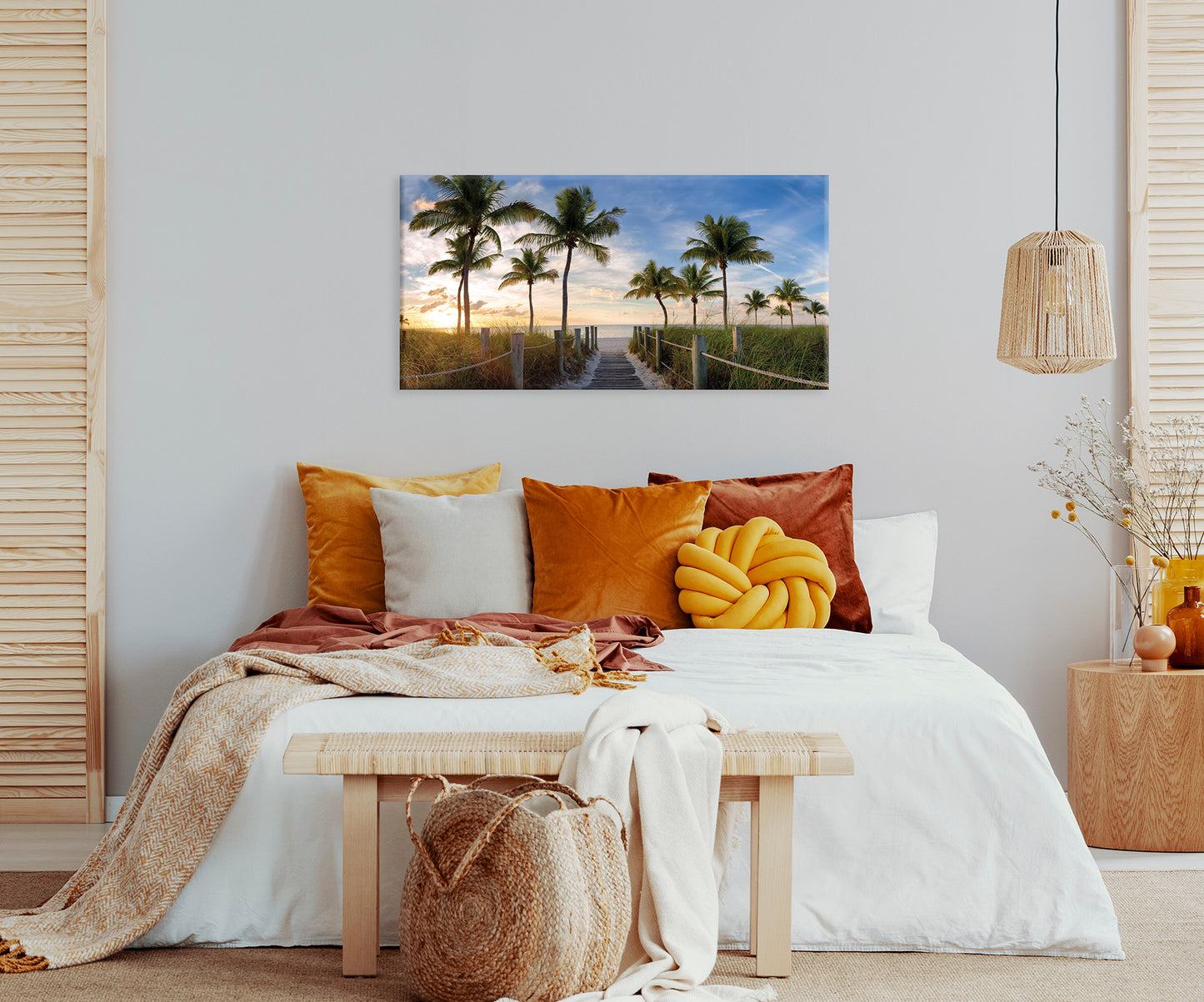 Wandbild KARIBIK 50x100 cm – Leinwandbild Keilrahmen Deko modern - Ambiente 2