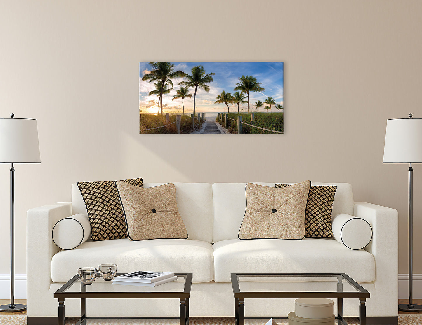 Wandbild KARIBIK 50x100 cm – Leinwandbild Keilrahmen Deko modern - Ambiente 3
