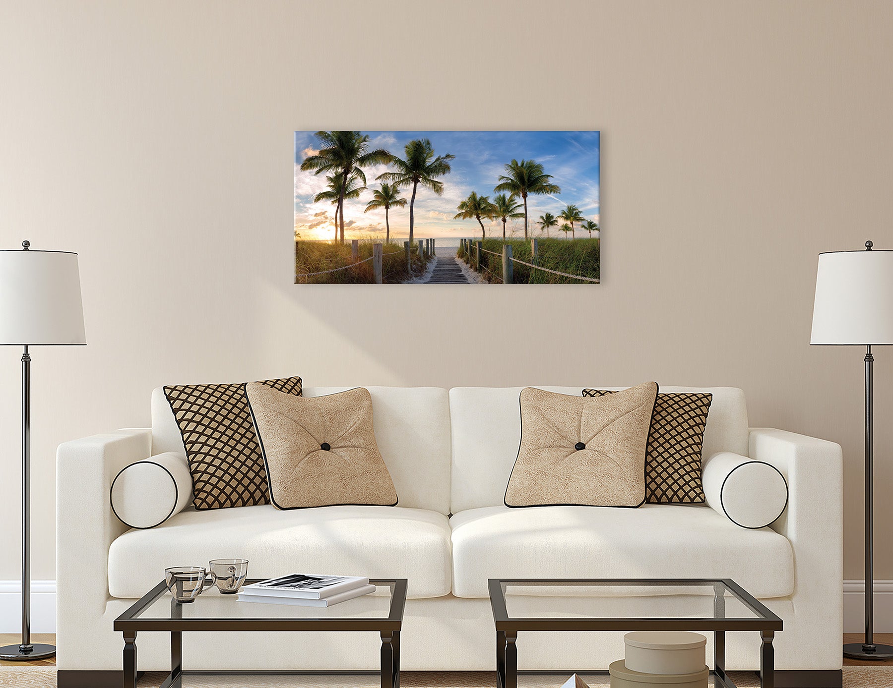 Wandbild KARIBIK 50x100 cm – Leinwandbild Keilrahmen Deko modern - Ambiente 3