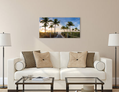 Wandbild KARIBIK 50x100 cm – Leinwandbild Keilrahmen Deko modern - Ambiente 3