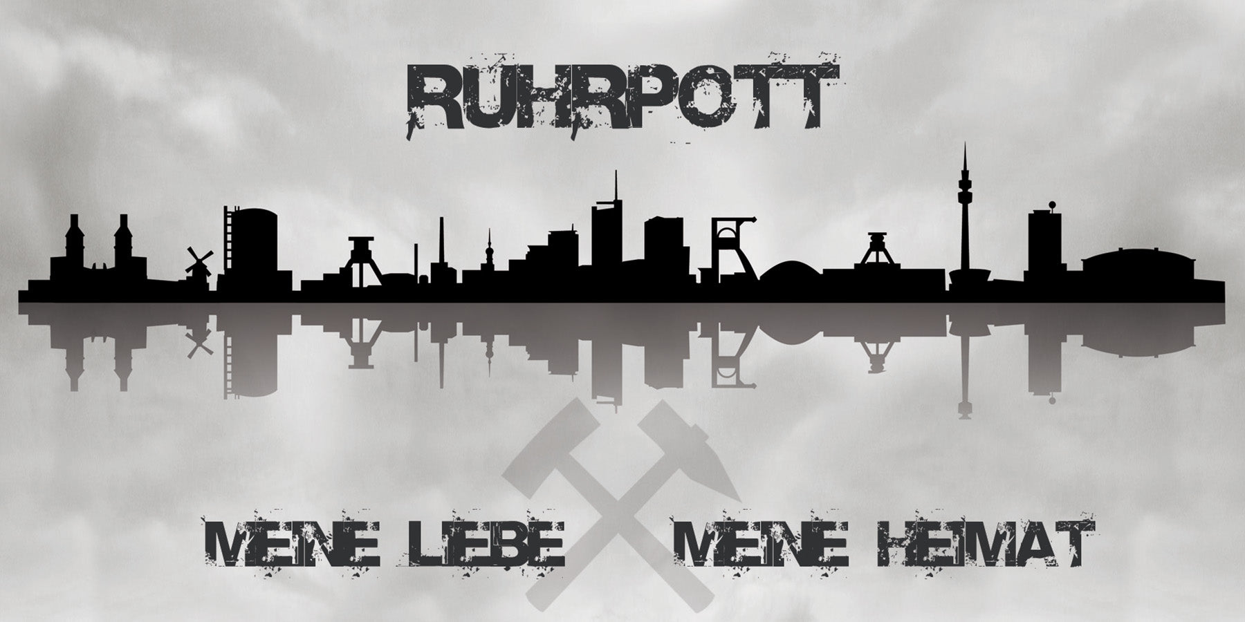 Wandbild RUHRGEBIET 50x100 cm – Leinwandbild Keilrahmen Deko modern