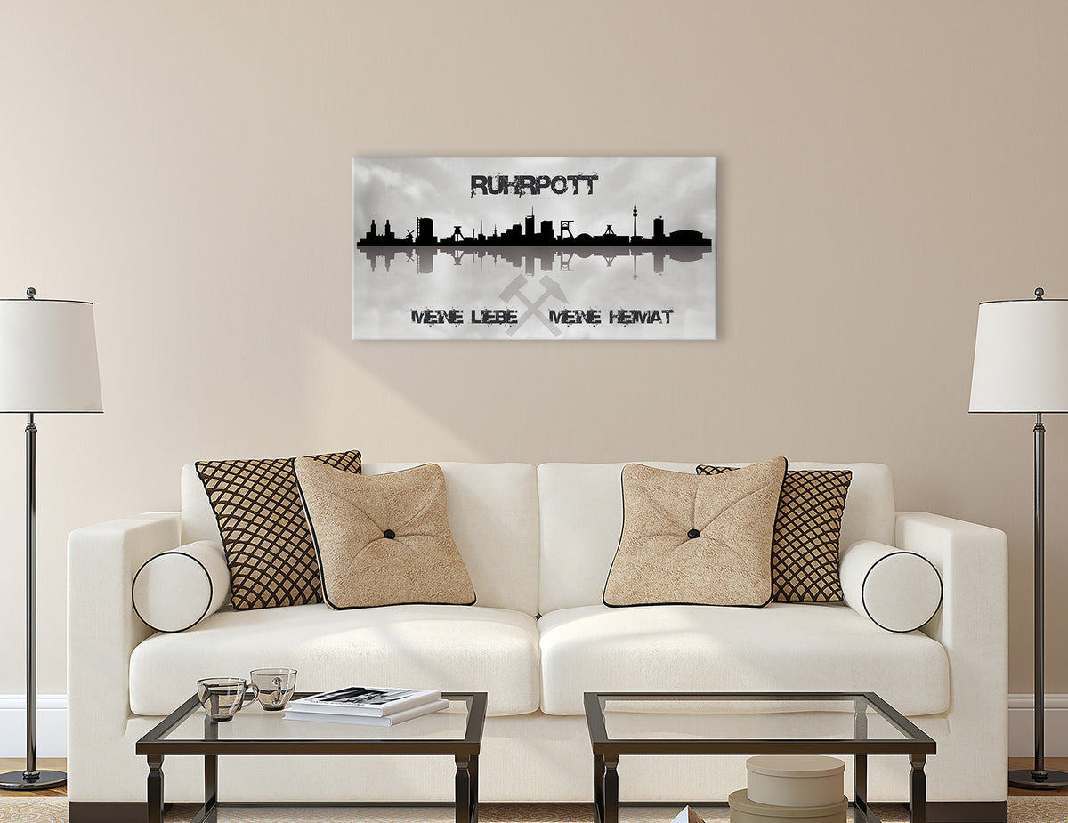 Wandbild RUHRGEBIET 50x100 cm – Leinwandbild Keilrahmen Deko modern - Ambiente 3