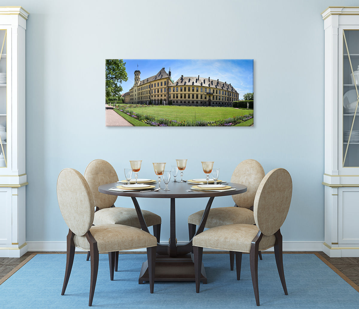 Wandbild STADTSCHLOSS FULDA 50x125 cm – Leinwandbild Keilrahmen Deko modern - Ambiente 2