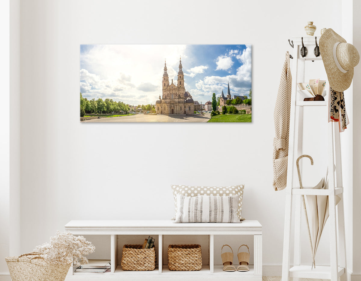 Wandbild DOM FULDA 50x125 cm – Leinwandbild Keilrahmen Deko modern - Ambiente 1
