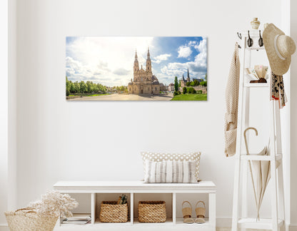 Wandbild DOM FULDA 50x125 cm – Leinwandbild Keilrahmen Deko modern - Ambiente 1