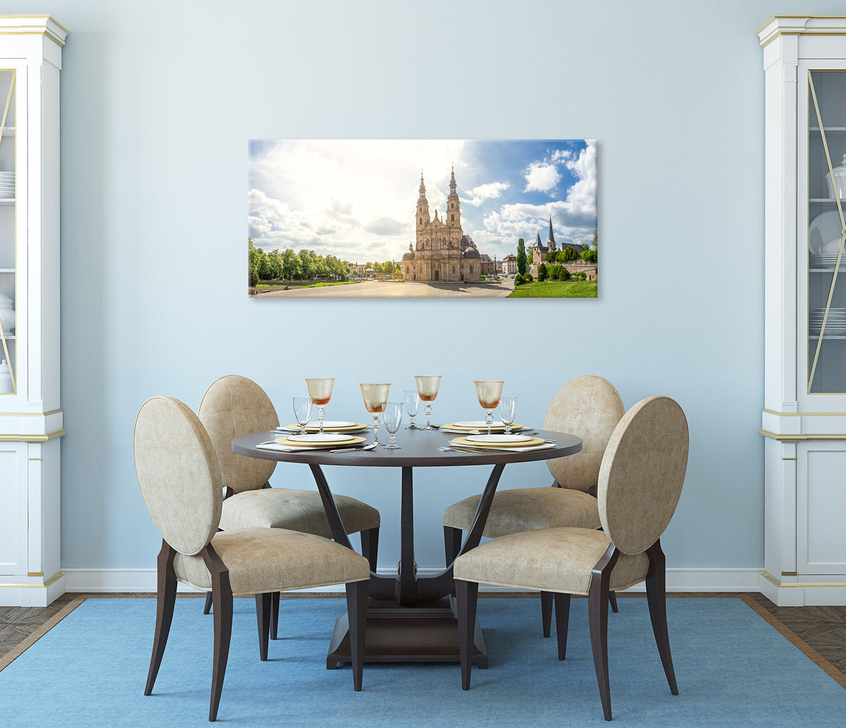 Wandbild DOM FULDA 50x125 cm – Leinwandbild Keilrahmen Deko modern - Ambiente 2