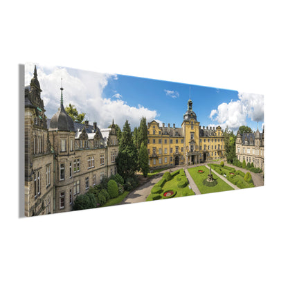 Wandbild SCHLOSS BÜCKEBURG 50x125 cm – Leinwandbild Keilrahmen Deko modern - Seitenansicht