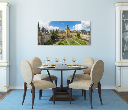 Wandbild SCHLOSS BÜCKEBURG 50x125 cm – Leinwandbild Keilrahmen Deko modern - Ambiente 2