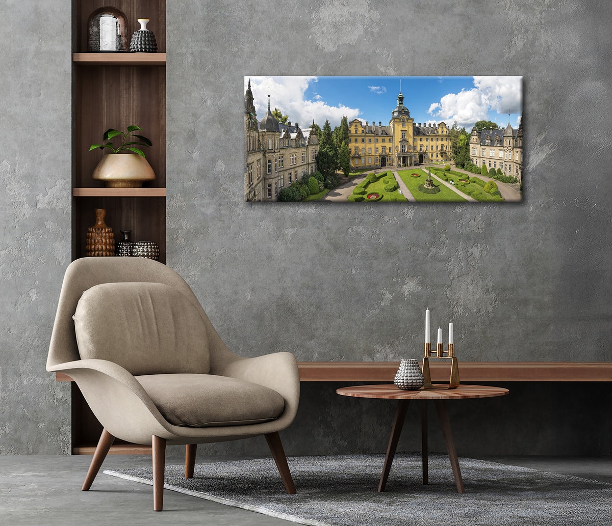 Wandbild SCHLOSS BÜCKEBURG 50x125 cm – Leinwandbild Keilrahmen Deko modern - Ambiente 3