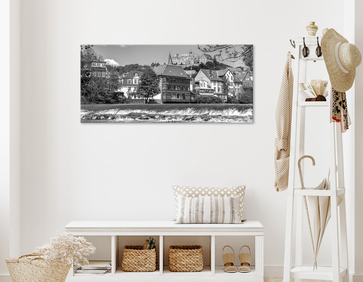 Wandbild MARBURG AN DER LAHN 50x125 cm – Leinwandbild Keilrahmen Deko modern - Ambiente 1