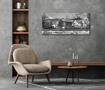 Wandbild MARBURG AN DER LAHN 50x125 cm – Leinwandbild Keilrahmen Deko modern - Ambiente 3