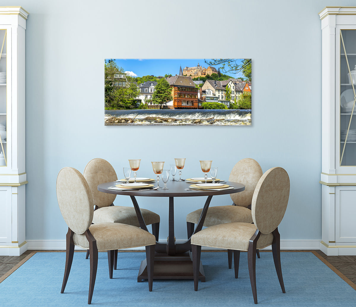 Wandbild MARBURG AN DER LAHN 50x125 cm – Leinwandbild Keilrahmen Deko modern - Ambiente 2