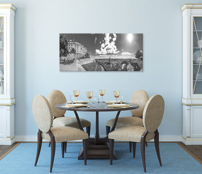 Wandbild GRAFENSCHLOSS MARBURG 50x125 cm – Leinwandbild Keilrahmen Deko modern - Ambiente 2