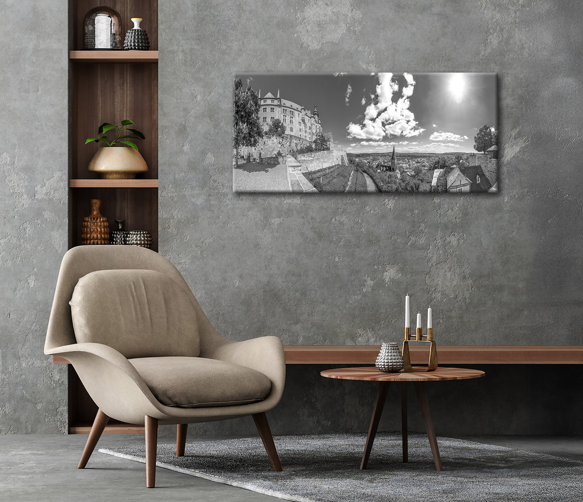 Wandbild GRAFENSCHLOSS MARBURG 50x125 cm – Leinwandbild Keilrahmen Deko modern - Ambiente 3