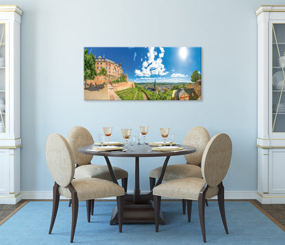 Wandbild GRAFENSCHLOSS MARBURG 50x125 cm – Leinwandbild Keilrahmen Deko modern - Ambiente 2