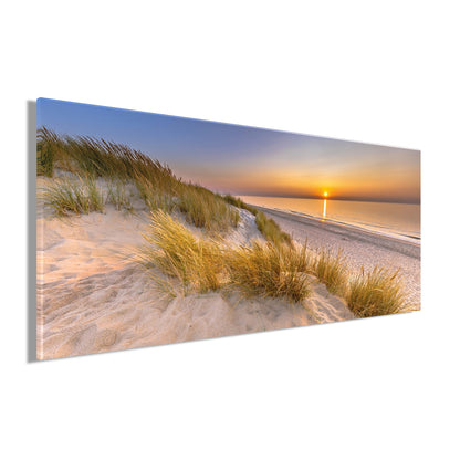 Wandbild STRAND 60x140 cm – Leinwandbild Keilrahmen Deko modern - Seitenansicht