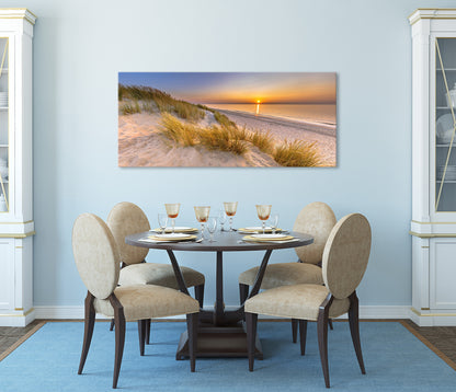 Wandbild STRAND 60x140 cm – Leinwandbild Keilrahmen Deko modern - Ambiente 1