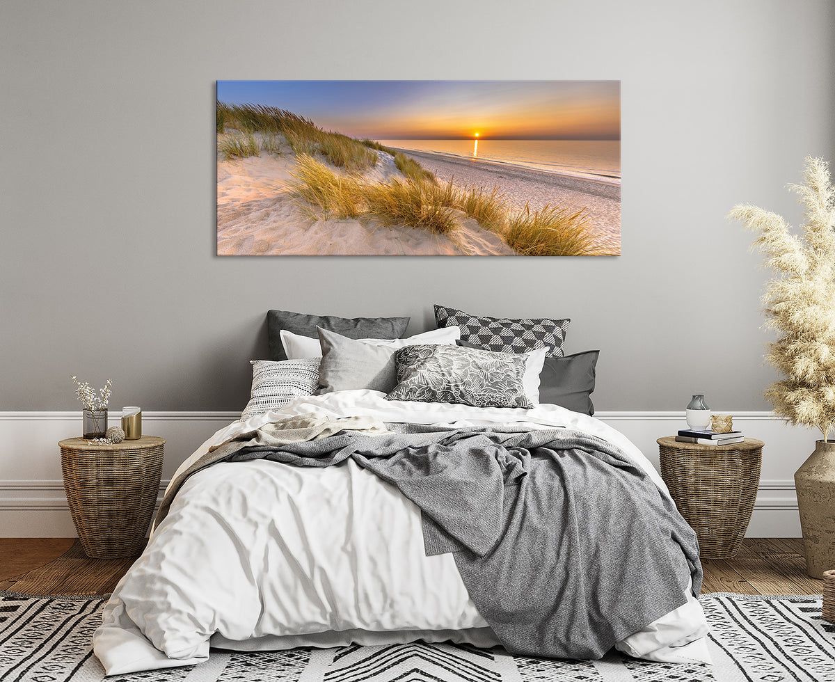 Wandbild STRAND 60x140 cm – Leinwandbild Keilrahmen Deko modern - Ambiente 3