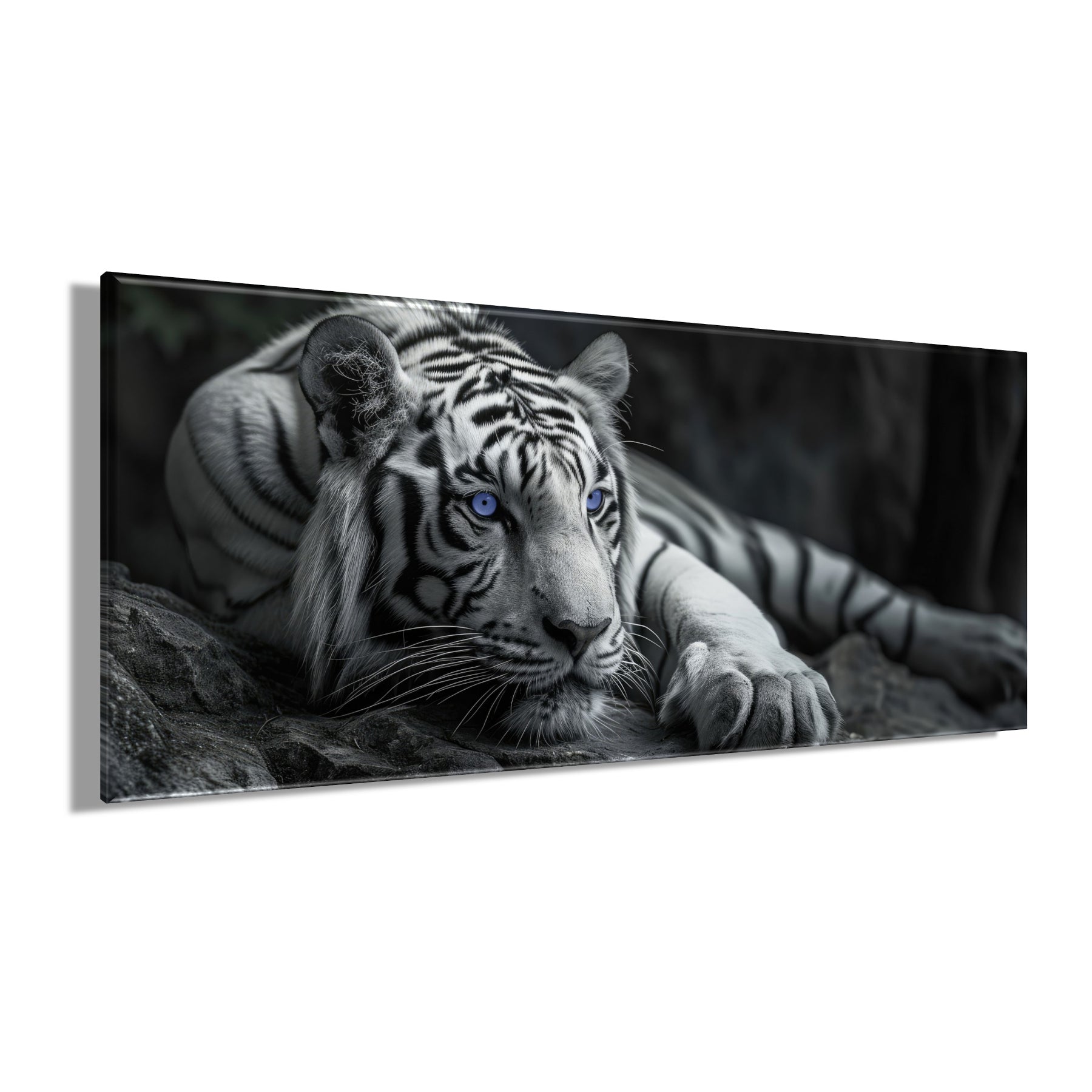 Wandbild TIGER XXL 60x140 cm – Leinwandbild Keilrahmen Deko modern - Seitenansicht