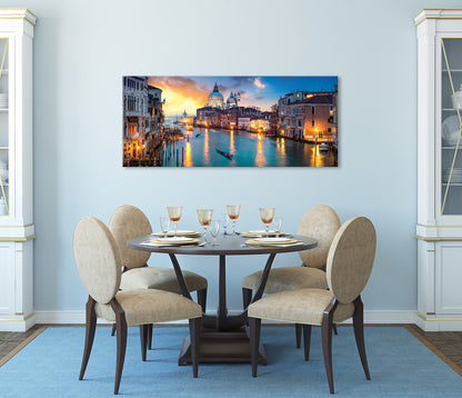 Wandbild VENEDIG XXL 60x140 cm – Leinwandbild Keilrahmen Deko modern - Ambiente 1