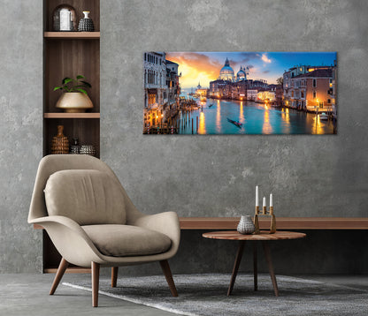 Wandbild VENEDIG XXL 60x140 cm – Leinwandbild Keilrahmen Deko modern - Ambiente 2