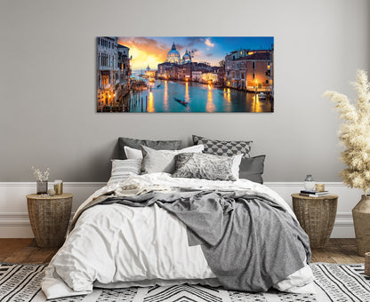 Wandbild VENEDIG XXL 60x140 cm – Leinwandbild Keilrahmen Deko modern - Ambiente 3