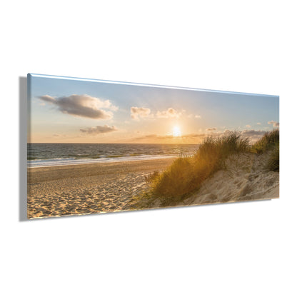 Wandbild STRAND XXL 60x140 cm – Leinwandbild Keilrahmen Deko modern - Seitenansicht