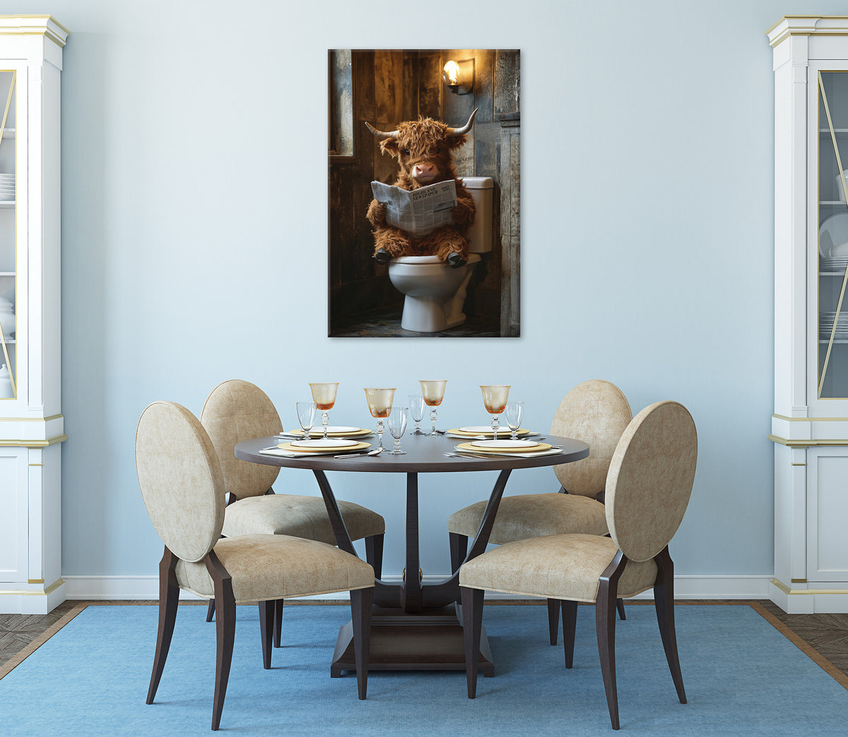 Wandbild HIGHLAND NEWS 60x90 cm – Leinwandbild Keilrahmen Deko modern - Ambiente 3