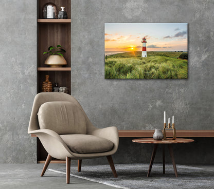 Wandbild LEUCHTTURM 60x90 cm – Leinwandbild Keilrahmen Deko modern - Ambiente 2