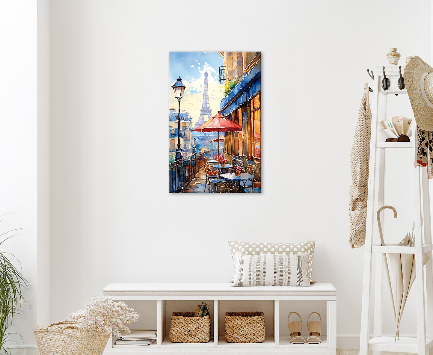 Wandbild CAFE IN PARIS 60x90 cm – Leinwandbild Keilrahmen Deko modern - Ambiente 1