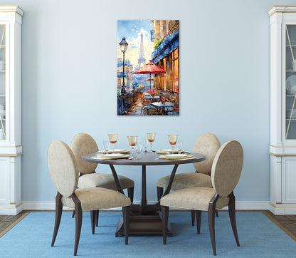 Wandbild CAFE IN PARIS 60x90 cm – Leinwandbild Keilrahmen Deko modern - Ambiente 3