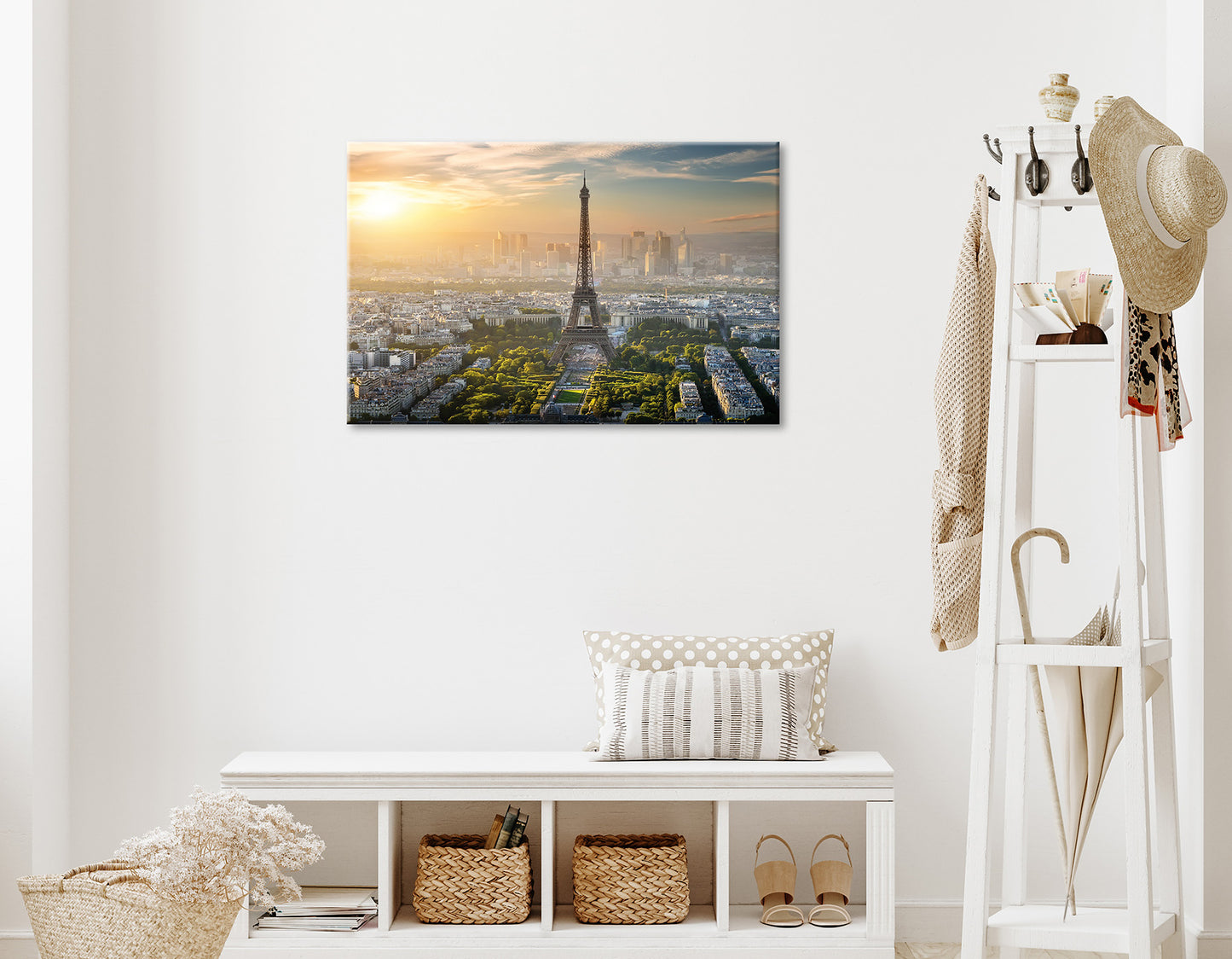 Wandbild EIFFELTURM 60x90 cm – Leinwandbild Keilrahmen Deko modern - Ambiente 1