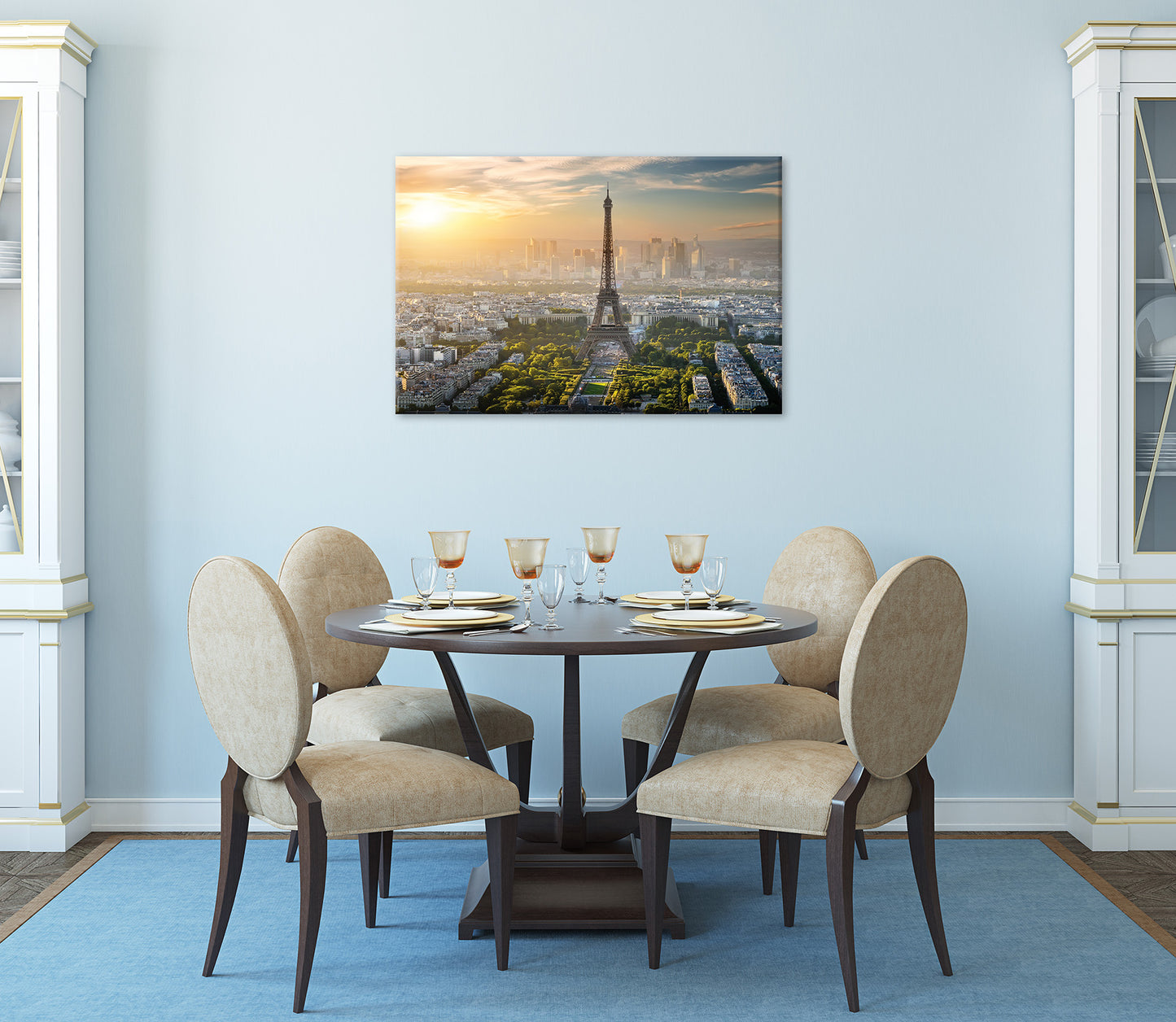 Wandbild EIFFELTURM 60x90 cm – Leinwandbild Keilrahmen Deko modern - Ambiente 3