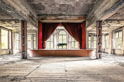 Wandbild LOST PLACE KLAVIER 60x90 cm – Leinwandbild Keilrahmen Deko modern