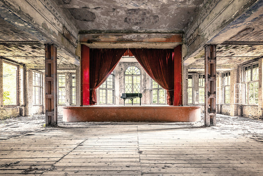 Wandbild LOST PLACE KLAVIER 60x90 cm – Leinwandbild Keilrahmen Deko modern