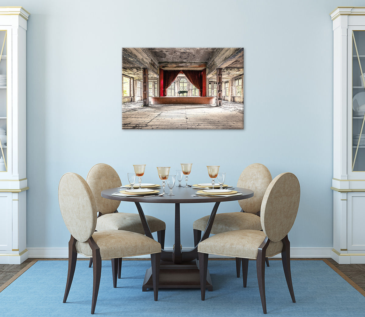 Wandbild LOST PLACE KLAVIER 60x90 cm – Leinwandbild Keilrahmen Deko modern - Ambiente 3