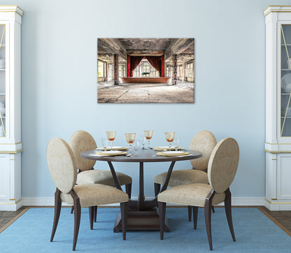 Wandbild LOST PLACE KLAVIER 60x90 cm – Leinwandbild Keilrahmen Deko modern - Ambiente 3
