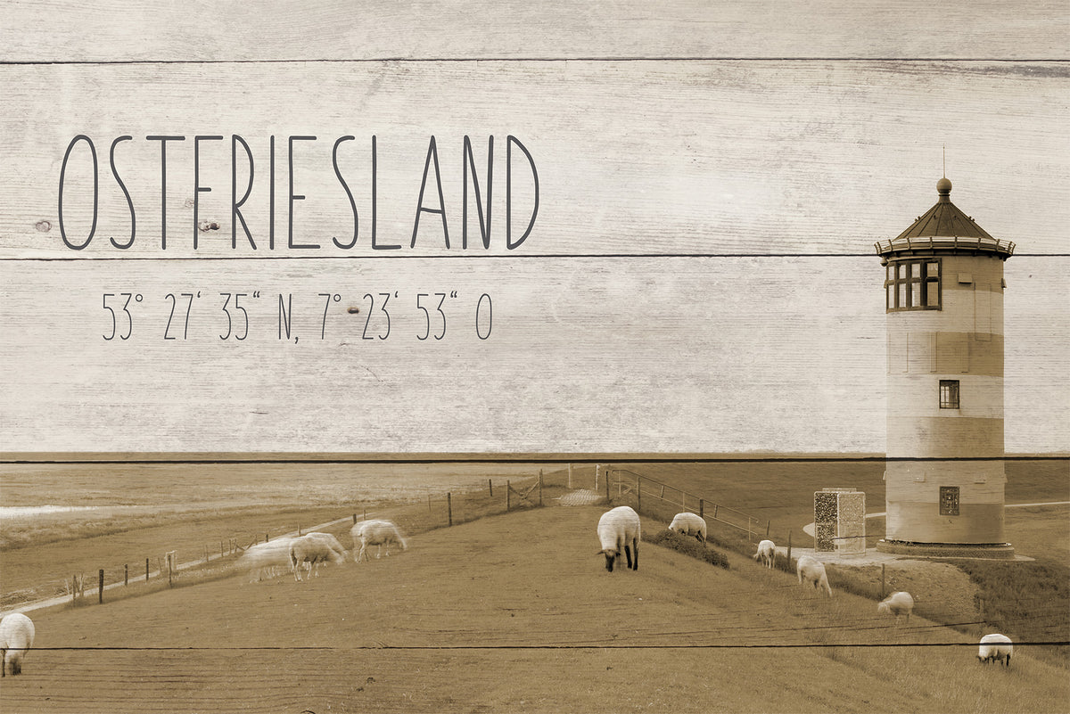 Wandbild OSTFRIESLAND 60x90 cm – Leinwandbild Keilrahmen Deko modern