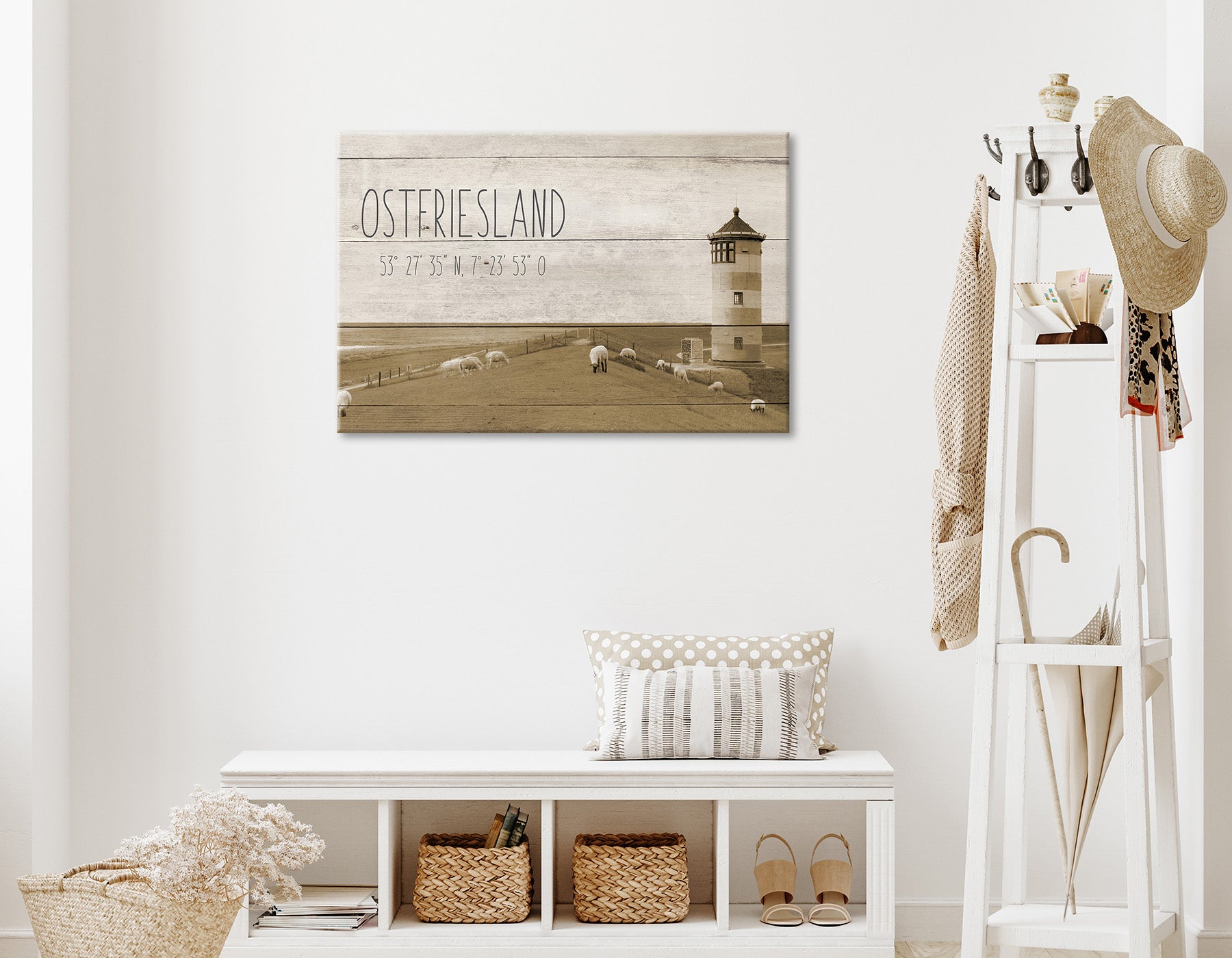 Wandbild OSTFRIESLAND 60x90 cm – Leinwandbild Keilrahmen Deko modern - Ambiente 1