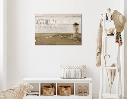 Wandbild OSTFRIESLAND 60x90 cm – Leinwandbild Keilrahmen Deko modern - Ambiente 1