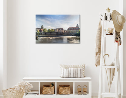 Wandbild RHEINE EMSWEHR 60x90 cm – Leinwandbild Keilrahmen Deko modern - Ambiente 1