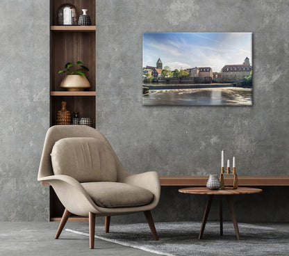 Wandbild RHEINE EMSWEHR 60x90 cm – Leinwandbild Keilrahmen Deko modern - Ambiente 2