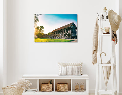 Wandbild SALINENPARK RHEINE 60x90 cm – Leinwandbild Keilrahmen Deko modern - Ambiente 1