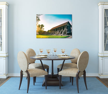 Wandbild SALINENPARK RHEINE 60x90 cm – Leinwandbild Keilrahmen Deko modern - Ambiente 3